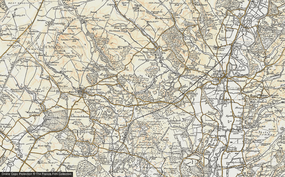Old Map of Lower Daggons, 1897-1909 in 1897-1909