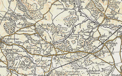Old map of Lower Daggons in 1897-1909