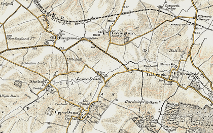 Old map of Lower Dean in 1901