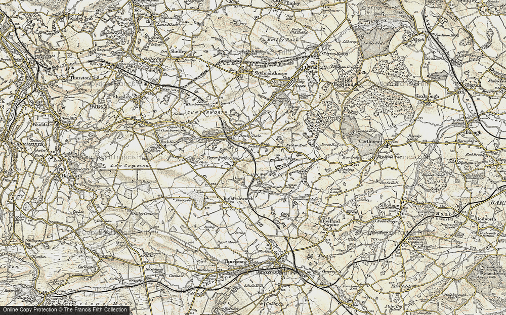 Old Map of Lower Denby, 1903 in 1903