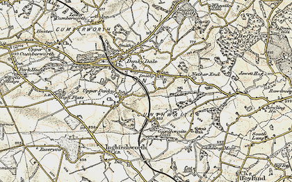 Old map of Lower Denby in 1903