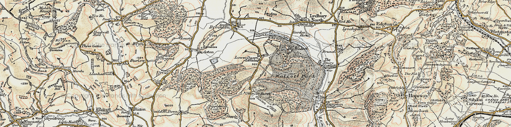 Old map of Lower Down in 1901-1903