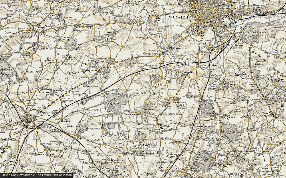 Old Map of Lower East Carleton, 1901-1902 in 1901-1902