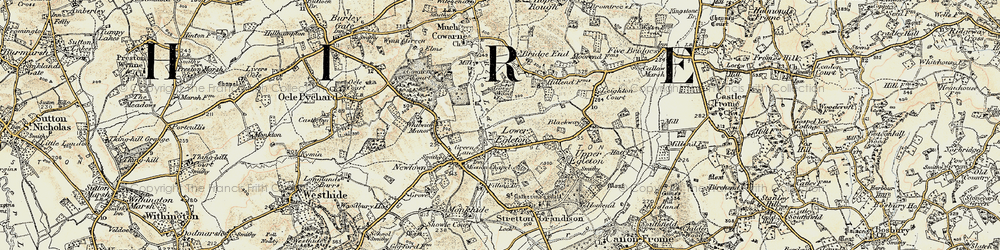 Old map of Lower Egleton in 1899-1901
