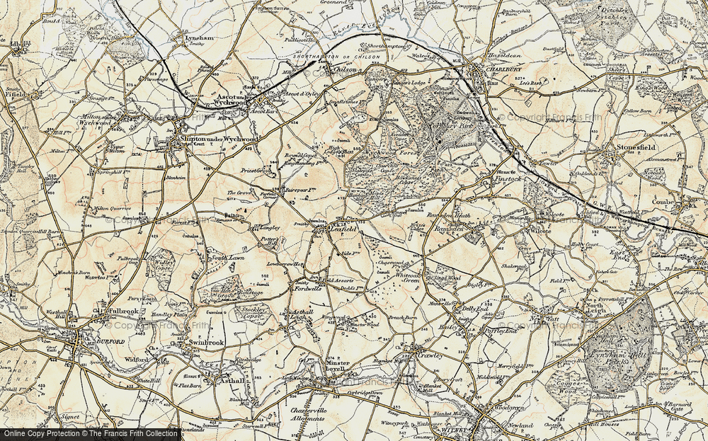 Old Map of Historic Map covering Brize's Lodge in 1898-1899