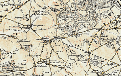 Old map of Brize's Lodge in 1898-1899