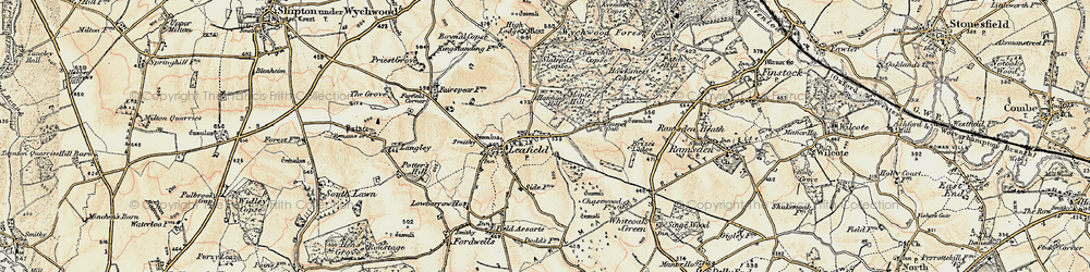 Old map of Brize's Lodge in 1898-1899