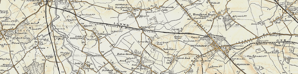 Old map of Lower End in 1898-1899