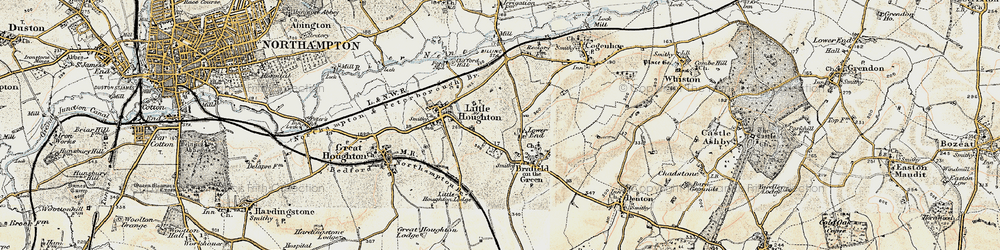 Old map of Lower End in 1898-1901