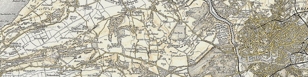 Old map of Lower Failand in 1899