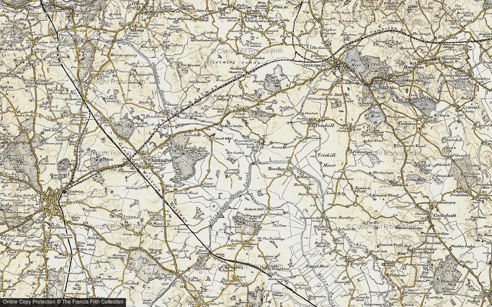 Old Map of Historic Map covering Berghill in 1902