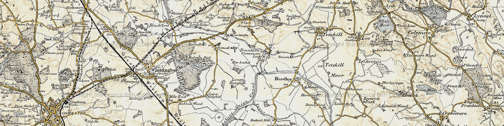 Old map of Lower Frankton in 1902