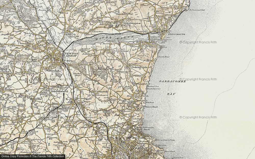 Old Map of Lower Gabwell, 1899 in 1899
