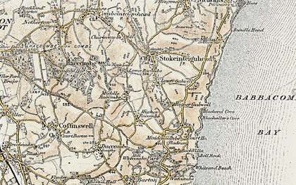 Old map of Lower Gabwell in 1899