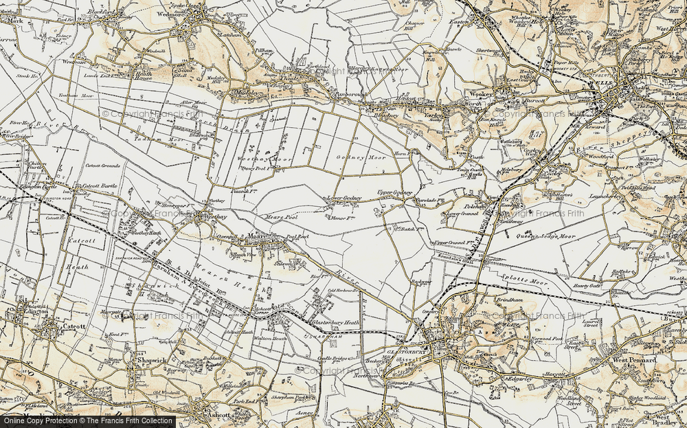 Old Map of Lower Godney, 1898-1900 in 1898-1900