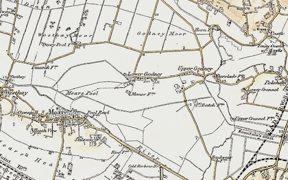 Old map of Lower Godney in 1898-1900