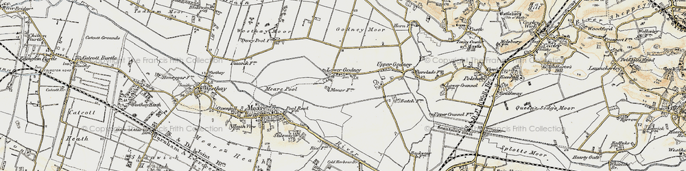 Old map of Lower Godney in 1898-1900