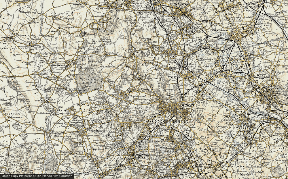 Old Map of Lower Gornal, 1902 in 1902