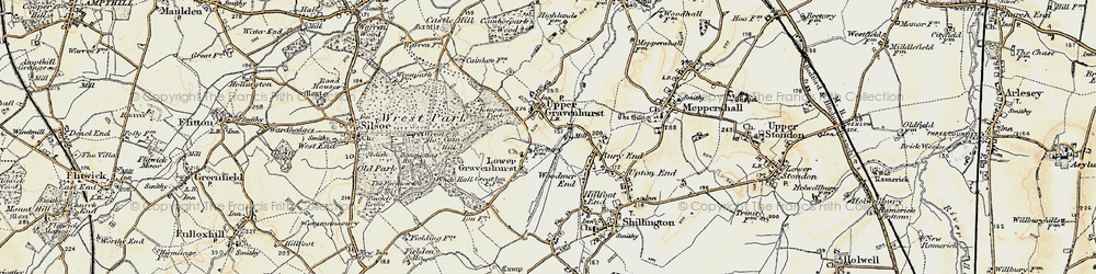 Old map of Lower Gravenhurst in 1898-1901
