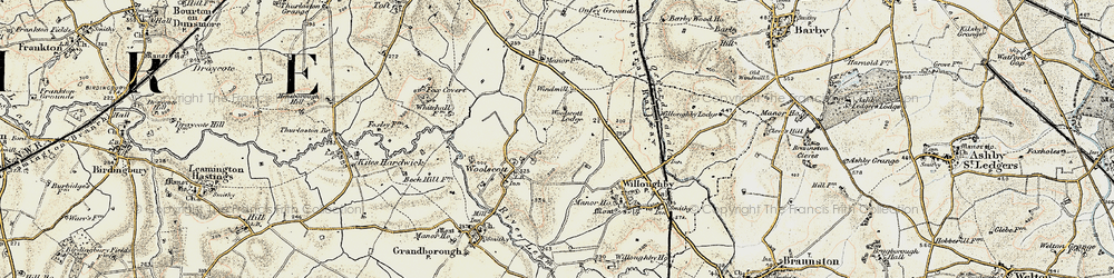 Old map of Onley Grounds in 1901