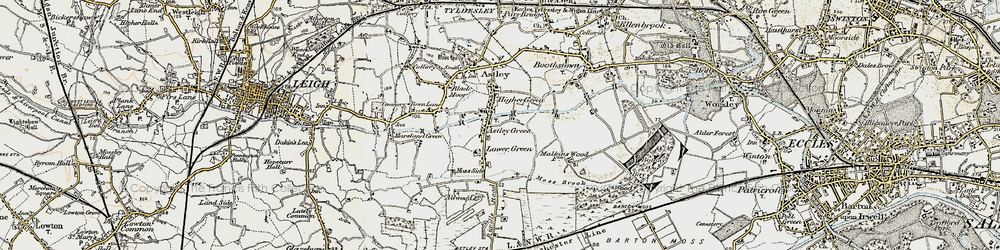 Old map of Lower Green in 1903