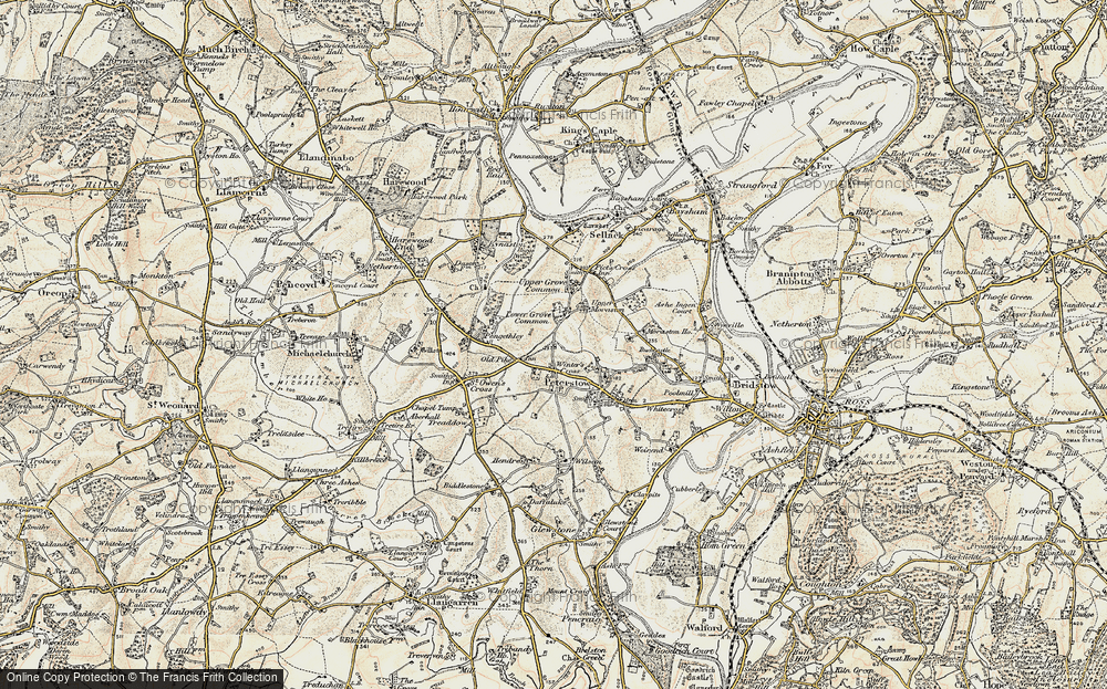 Old Map of Historic Map covering Buckcastle Hill in 1899-1900