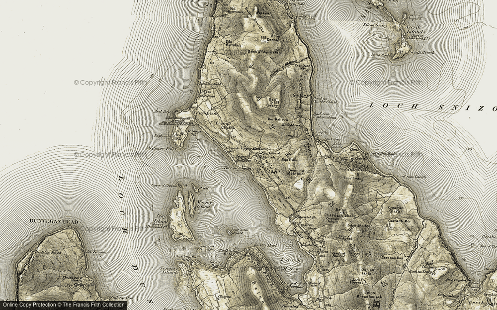 Old Map of Lower Halistra, 1908-1911 in 1908-1911