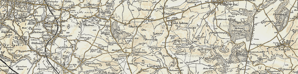 Old map of Lower Hamswell in 1899