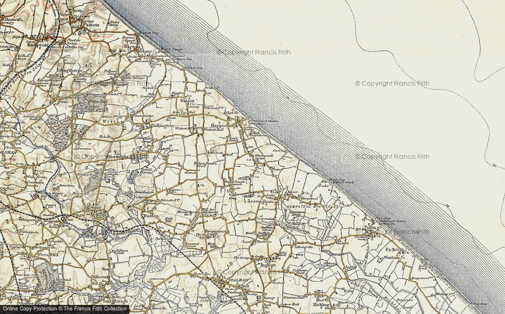 Old Map of Lower Happisburgh, 1901-1902 in 1901-1902