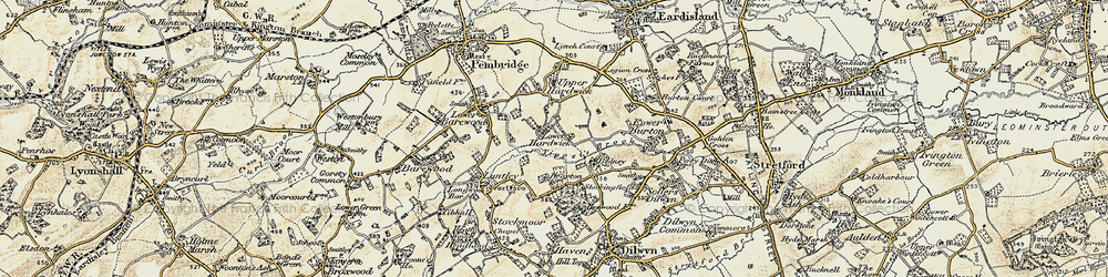 Old map of Lower Hardwick in 1900-1903