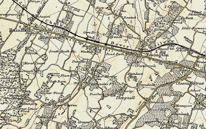 Old map of Lower Hartlip in 1897-1898