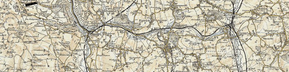 Old map of Lower Hartshay in 1902