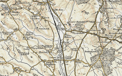 Old map of Lower Hatton in 1902