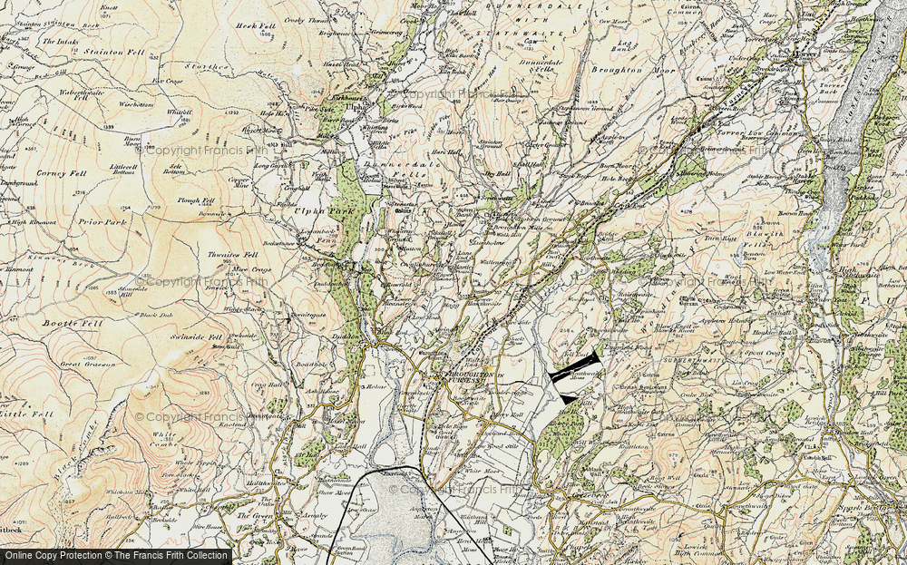Old Map of Historic Map covering Lane End in 1903-1904