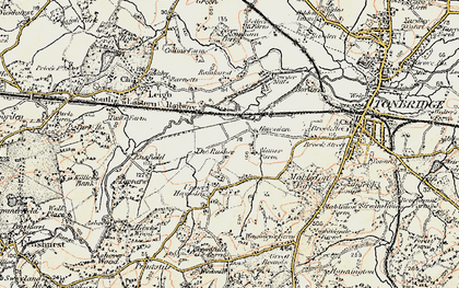 Old map of Lower Haysden in 1897-1898