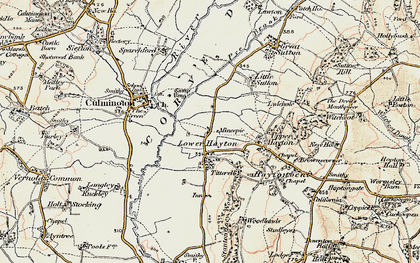 Old map of Lower Hayton in 1901-1902