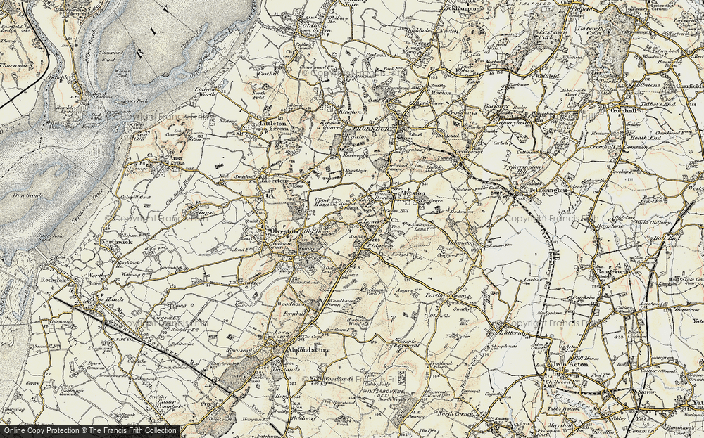 Old Map of Historic Map covering Old Down in 1899