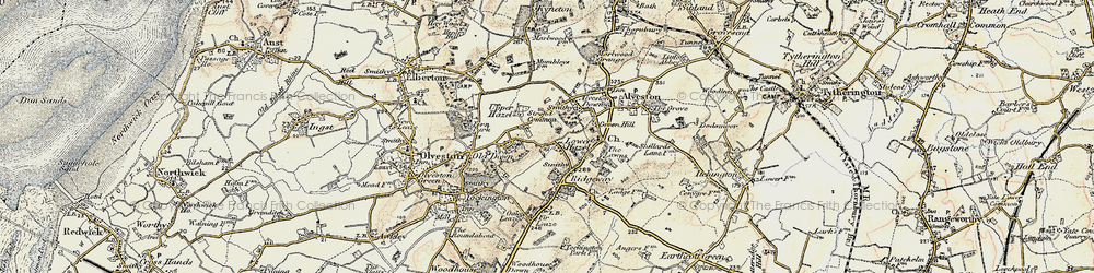 Old map of Old Down in 1899