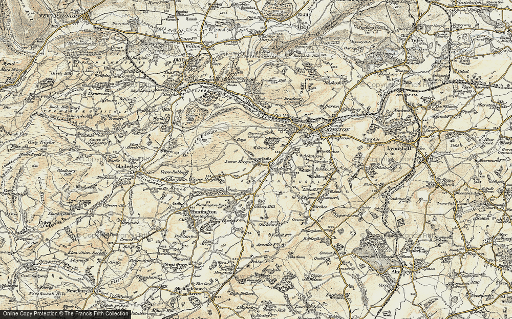 Old Map of Lower Hergest, 1900-1903 in 1900-1903