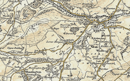 Old map of Lower Hergest in 1900-1903