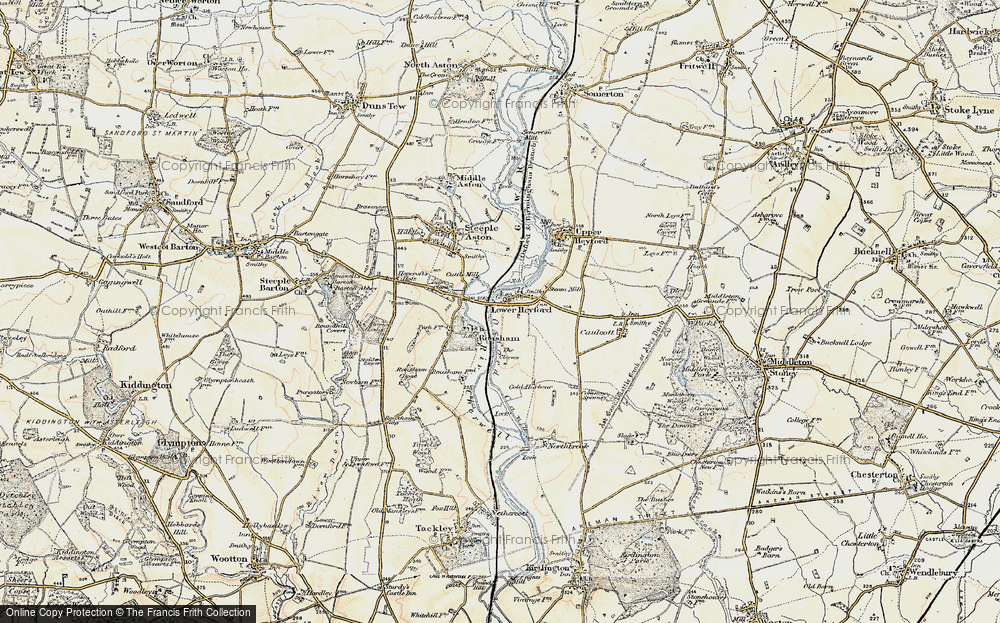 Old Map of Lower Heyford, 1898-1899 in 1898-1899