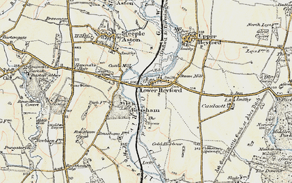 Old map of Lower Heyford in 1898-1899