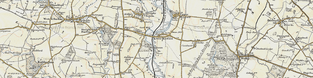 Old map of Lower Heyford in 1898-1899