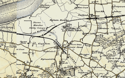 Old map of Lower Higham in 1897-1898