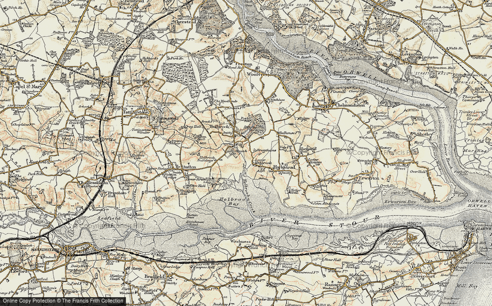 Old Map of Lower Holbrook, 1898-1901 in 1898-1901