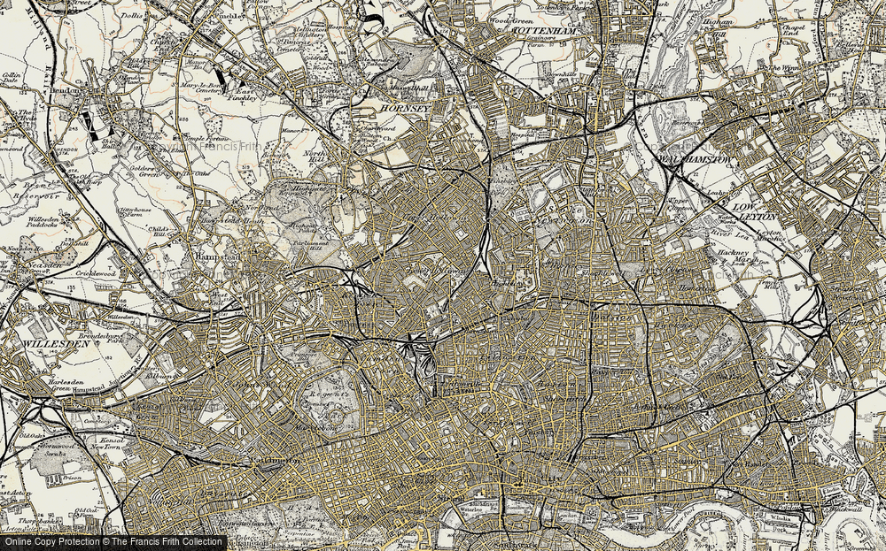 Old Map of Lower Holloway, 1897-1902 in 1897-1902