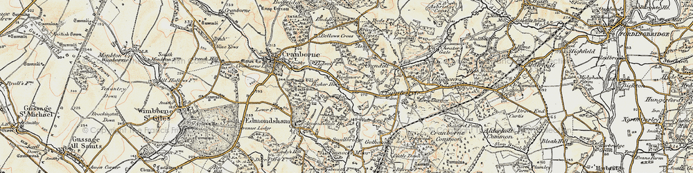 Old map of Lower Holwell in 1897-1909