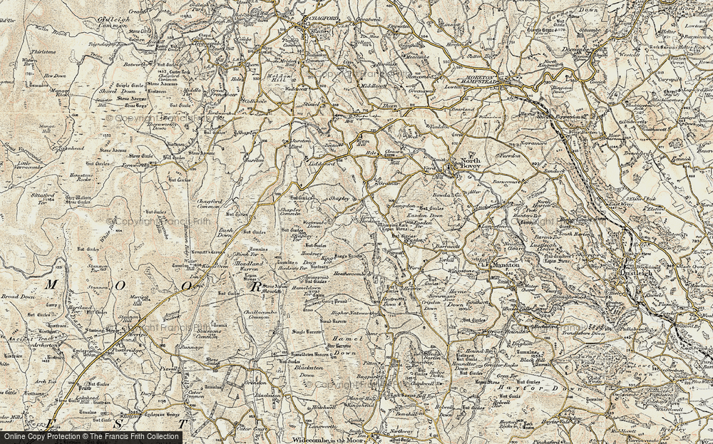 Old Map of Lower Hookner, 1899-1900 in 1899-1900