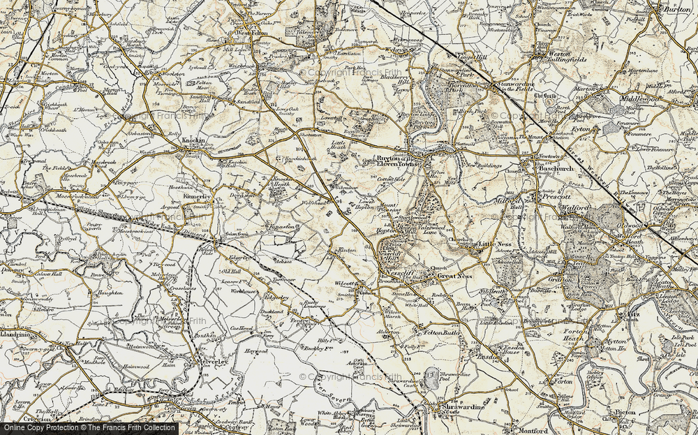 Old Map of Lower Hopton, 1902 in 1902