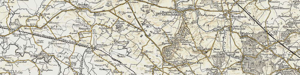 Old map of Lower Hopton in 1902